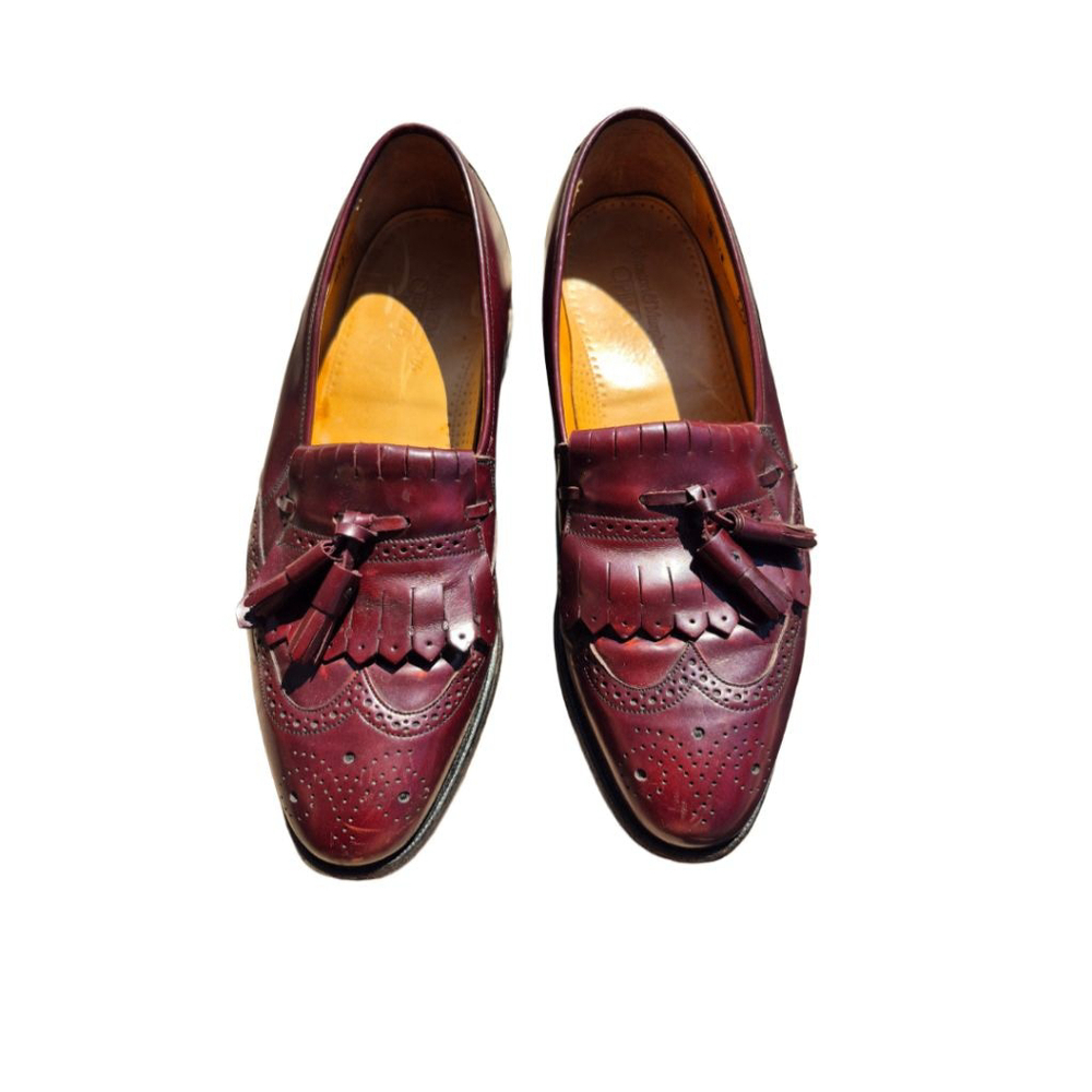 Johnston & Murphy OPTIMA Burgundy Leather Tassel Loafers Wingtip Brogue